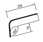 Eternit Profil 8 Traufenfußstück WE 8 230/70 mm