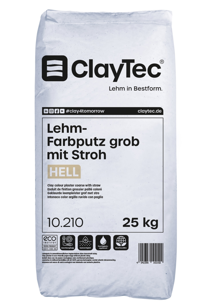 Claytec Lehm-Farbputz grob 25 kg