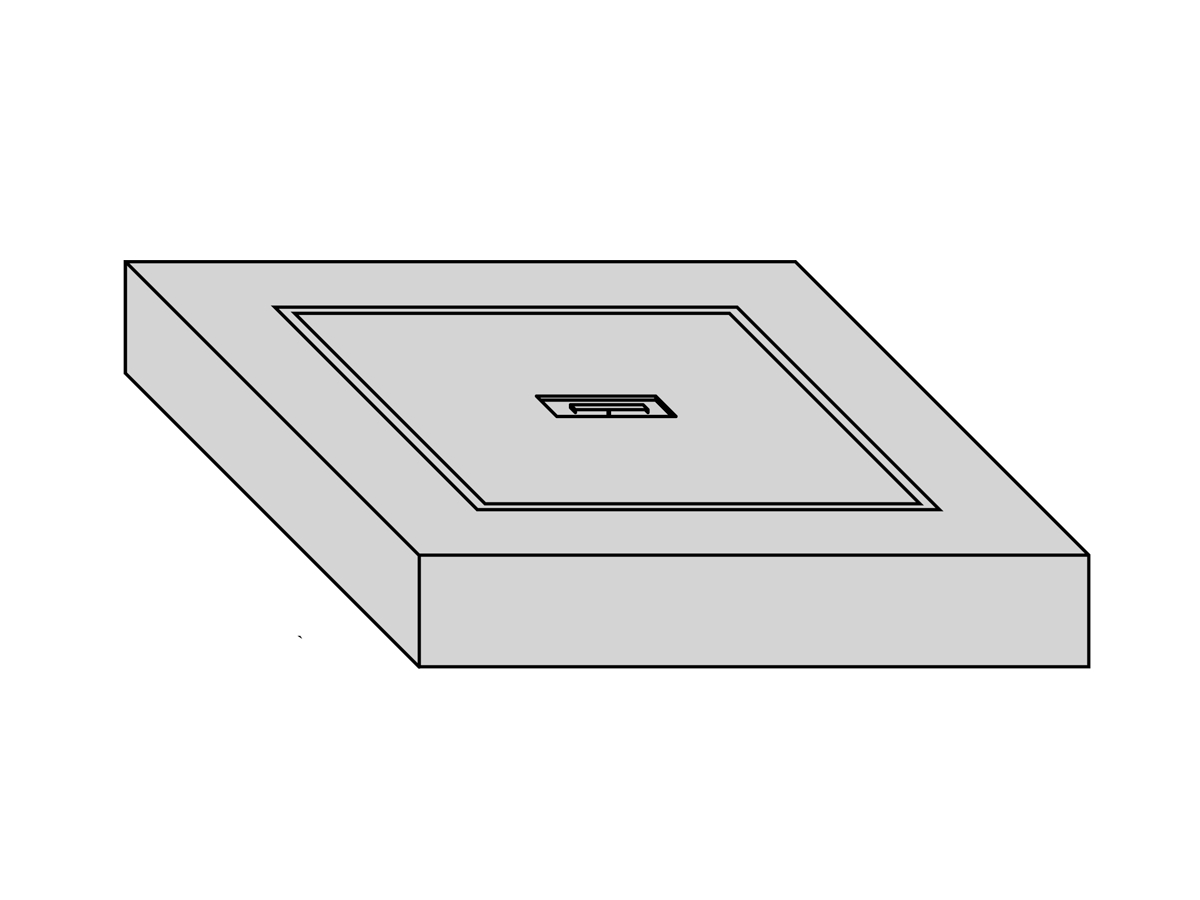 Fränkische Rohrwerke opti-drän Schachtabdeckung Beton 50 x 50 x 13 cm