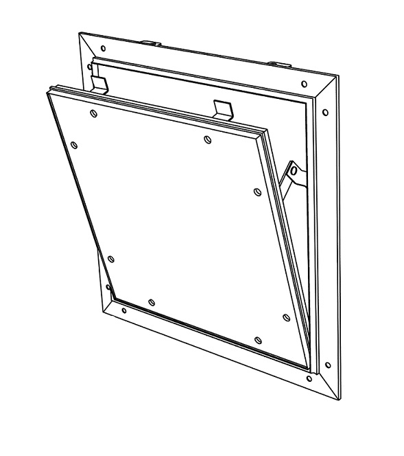 Revisionsklappe Alu-Star F-30 Für Trennwände, 30x30 Cm, Mit 12,5 Mm GKFI-Einlage, Alu-Rahmen, Aufschäumender Dichtung