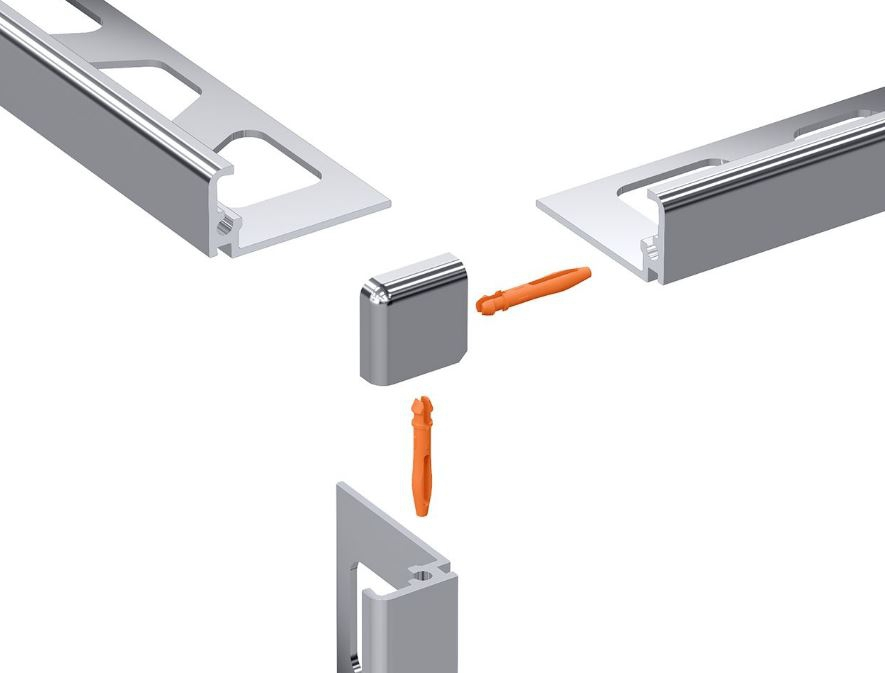 Schlüter Jolly Außenecke 90° ATG Alu titan glänzend eloxiert