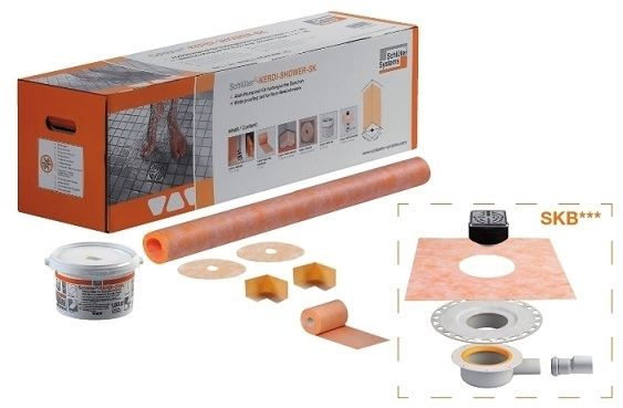 Schlüter Kerdi Shower SKB Abdichtungsset inkl. Bodenablauf