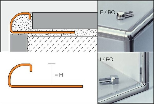 RAW Rundprofil Edelstahl V2A Geb. Vollmaterial Viertelkreis Innenecke 10mm