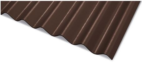 Swisspearl Wellplatte Profil 5 dunkelbraun