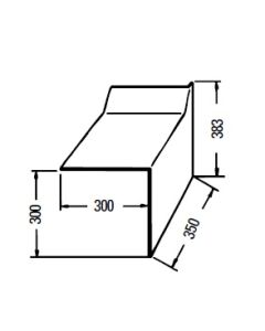 Eternit Profil 8 Einfacher Giebelwinkel Maueranschluss GWA links 300/300 mm