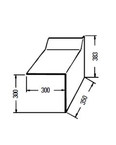 Eternit Profil 8 Einfacher Giebelwinkel Maueranschluss GWA rechts 300/300 mm