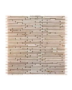 Mosaik Naturstein Marmor Biancone Brick 30,5 x 30,5 x 1 cm
