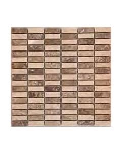 Mosaik Naturstein Marmor Atlas Beige-Noce (1,5 x 4,8 cm) 30 x 30 x 0,8 cm