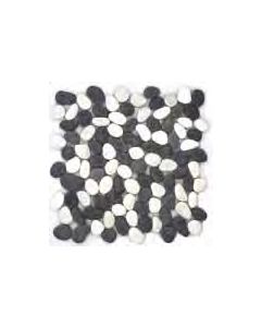 Mosaik Naturstein Kiesel Black-White matt DN 2 - 3 cm