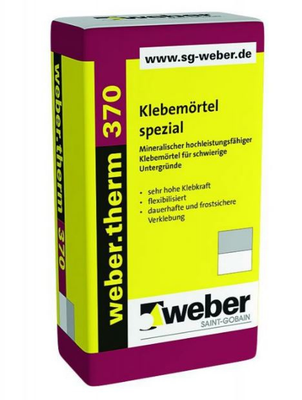 Webber Rep 370 weber.therm 370 Klebemörtel spezial 30 kg naturgrau