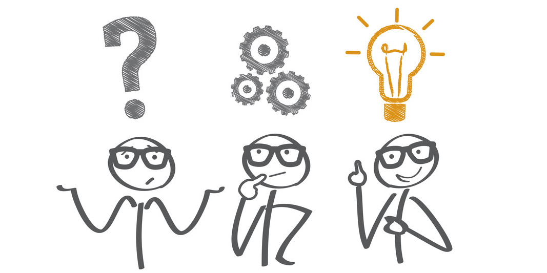 Clipart mit Idee - Überlegung - Lösung